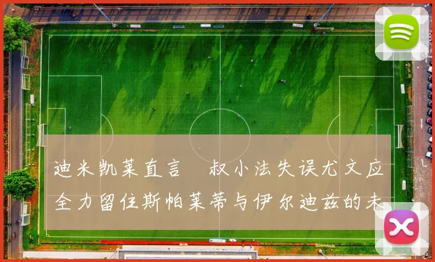 迪米凯莱直言囧叔小法失误尤文应全力留住斯帕莱蒂与伊尔迪兹的未来分析